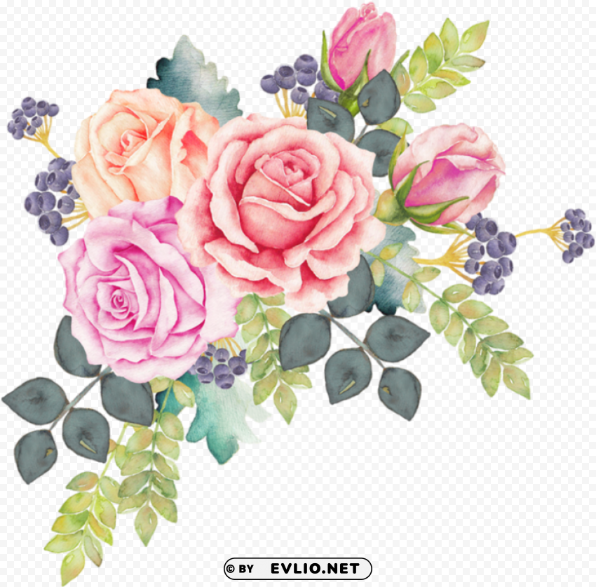 watercolor floral wreath PNG for mobile apps PNG transparent with Clear Background ID 60c7a22b