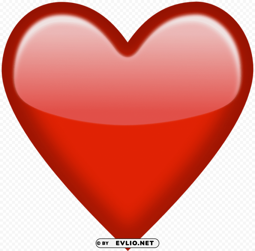 emoji red heart PNG with no background diverse variety