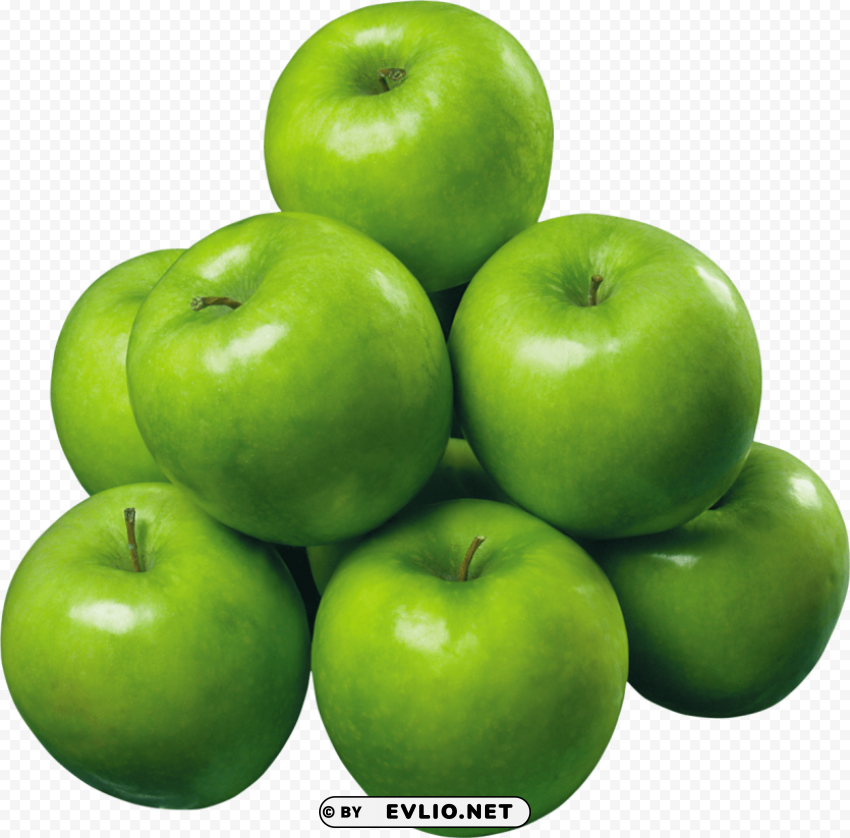 green apple Isolated Illustration with Clear Background PNG