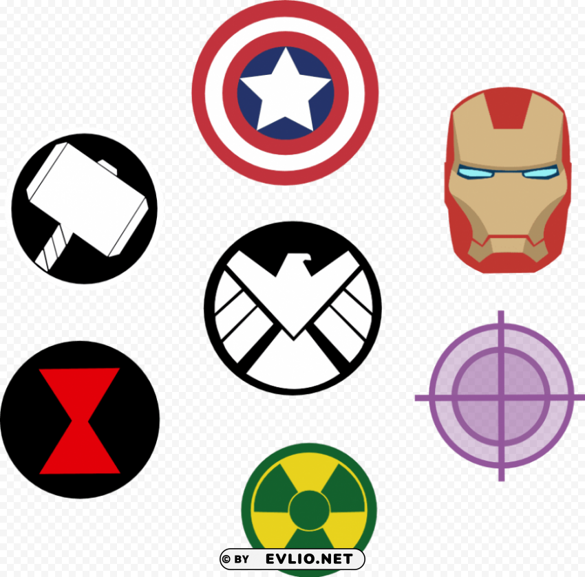 avengers symbols Free PNG download PNG transparent with Clear Background ID b0c4873c