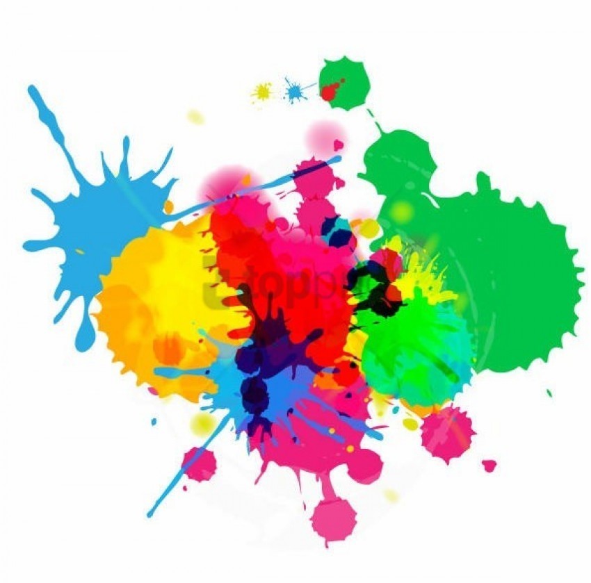 neon color splash on white PNG images with alpha transparency free