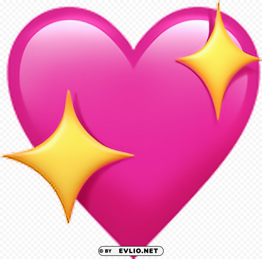 sparkling heart emoji PNG images with no background comprehensive set