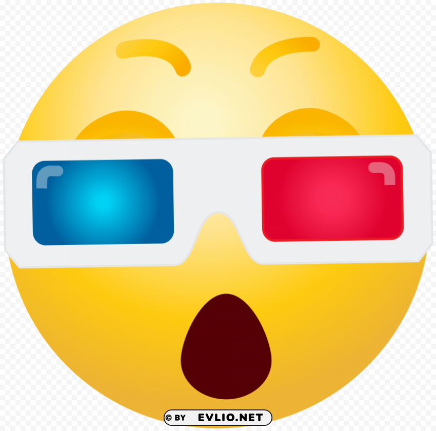 3d glasses emoticon PNG pictures with alpha transparency