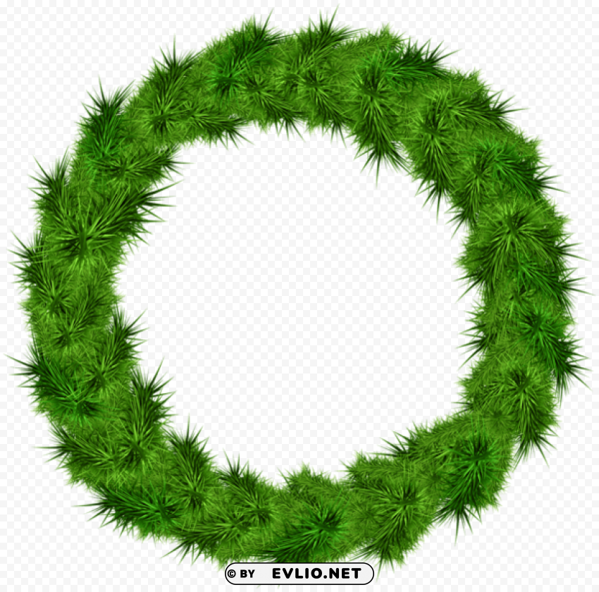 christmas green wreath Transparent Background PNG Isolation