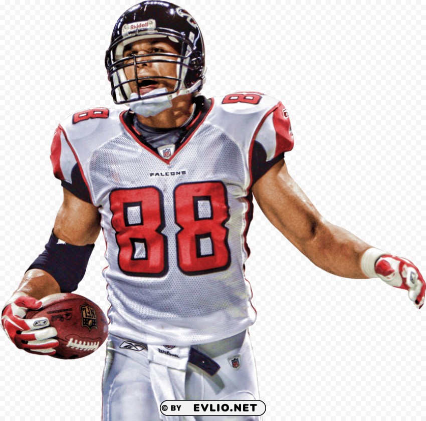 former 88 atlanta falcons tony gonzalez Isolated Item with Clear Background PNG