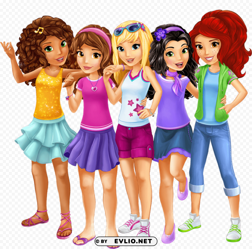 lego friends main characters Transparent PNG Isolated Item