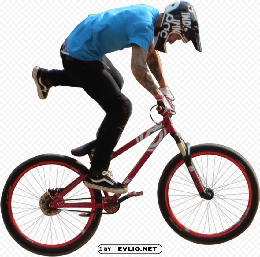 men's off road bike PNG Graphic Isolated on Clear Background Detail