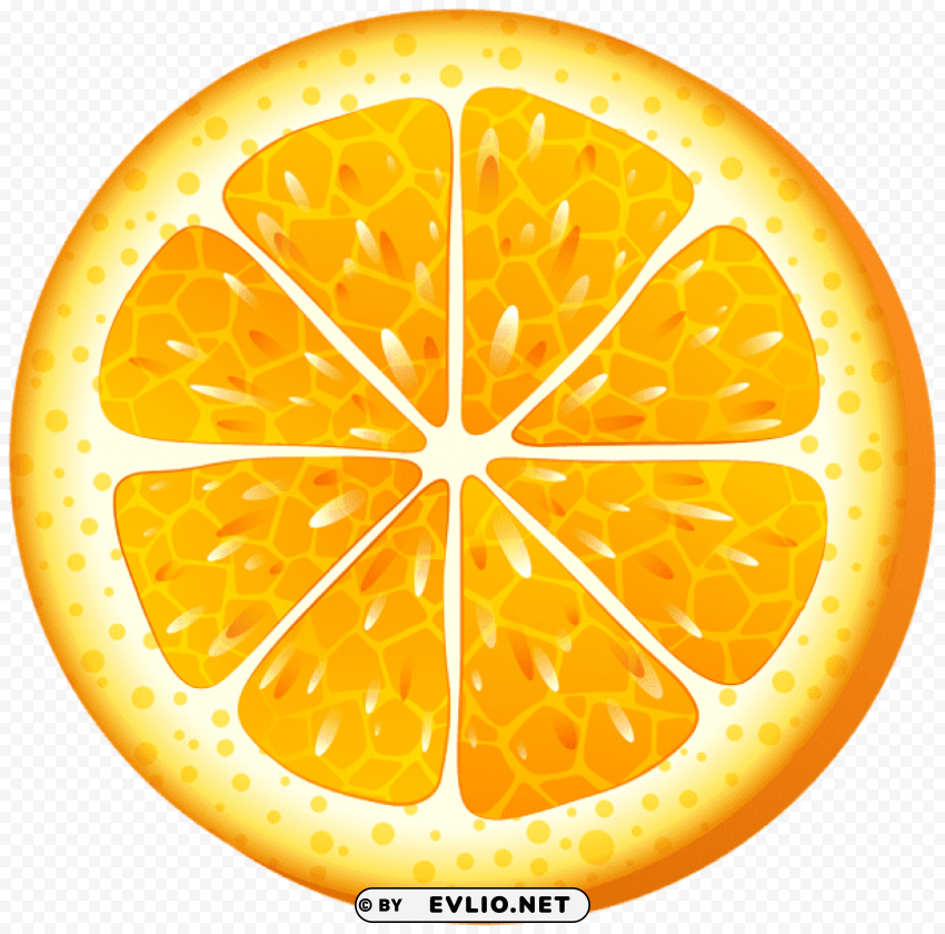 orange slice PNG Isolated Object on Clear Background