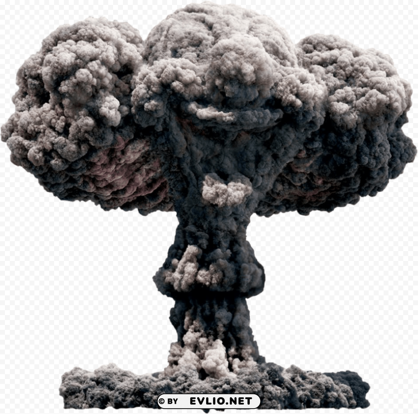 Big Explosion With Fire And Smoke PNG image with no background