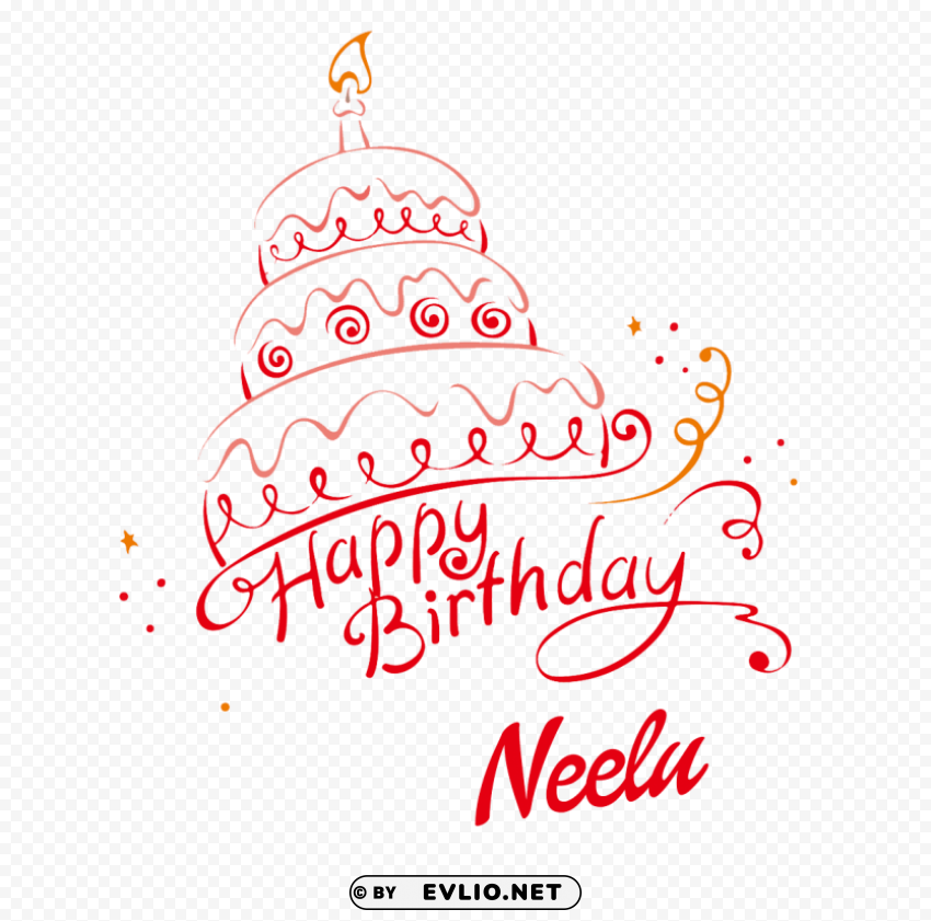 neelu happy birthday name PNG free download