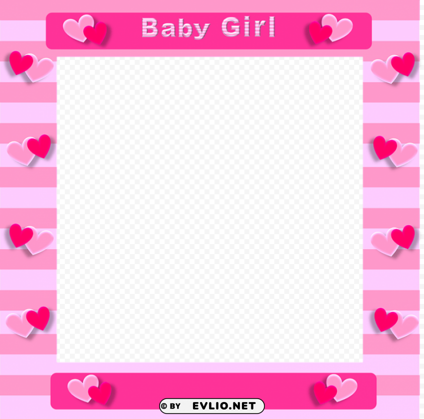 Pink Border Frame Transparent Art PNG