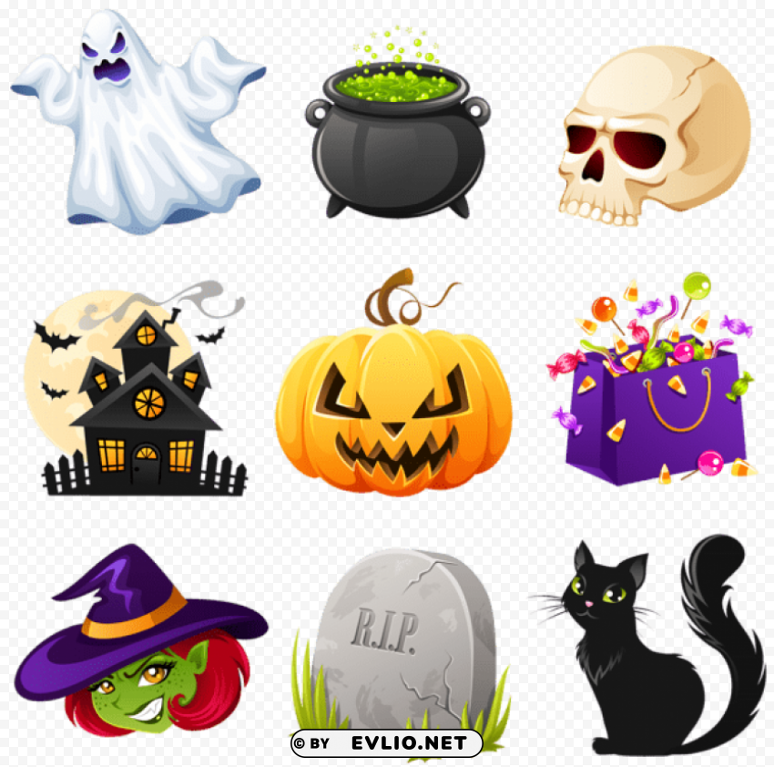 halloween creepypictures collection PNG photo without watermark