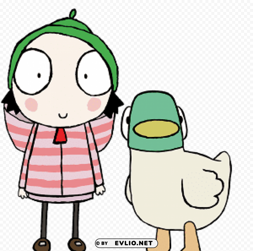 sarah & duck ClearCut Background PNG Isolated Subject