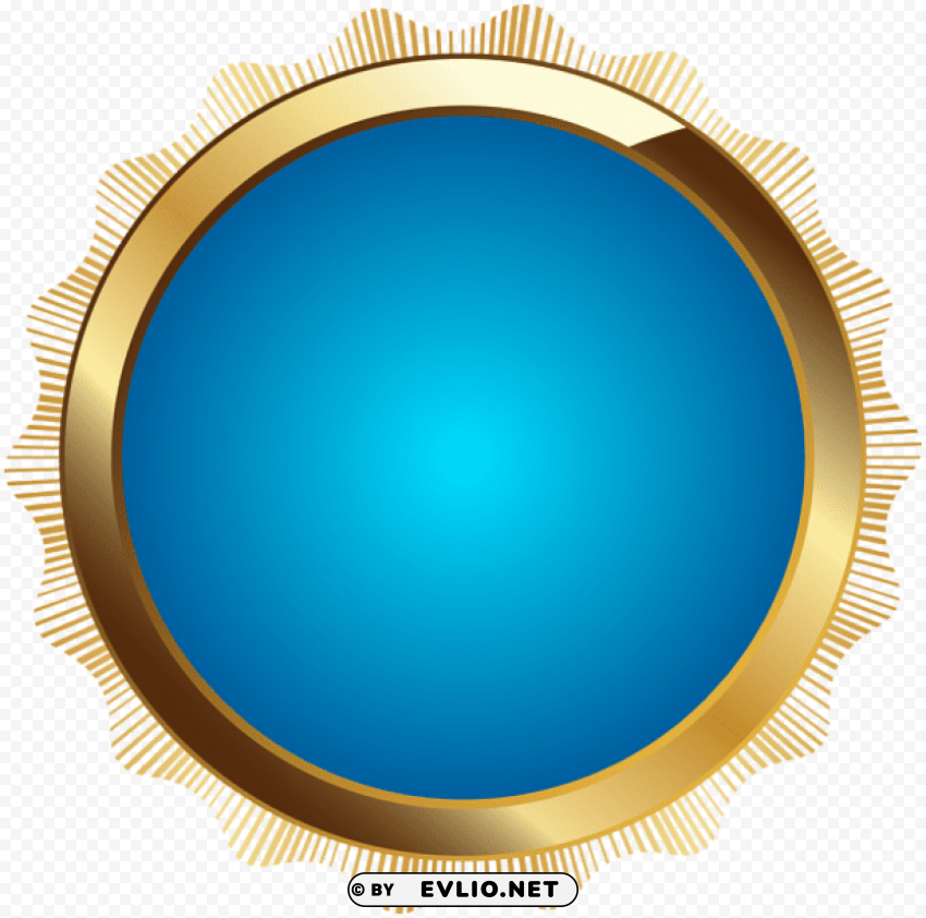 seal badge blue Transparent PNG art