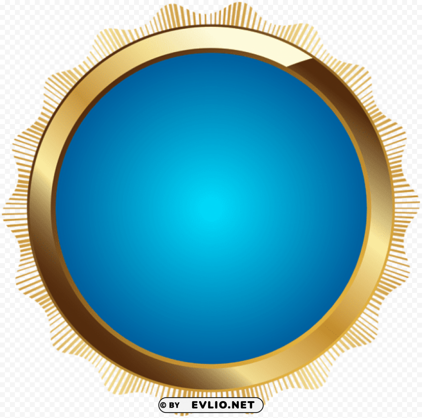 Seal Badge Blue Transparent PNG Art