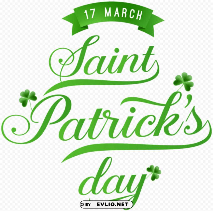 st patrick-s day green text Transparent PNG Isolated Subject Matter