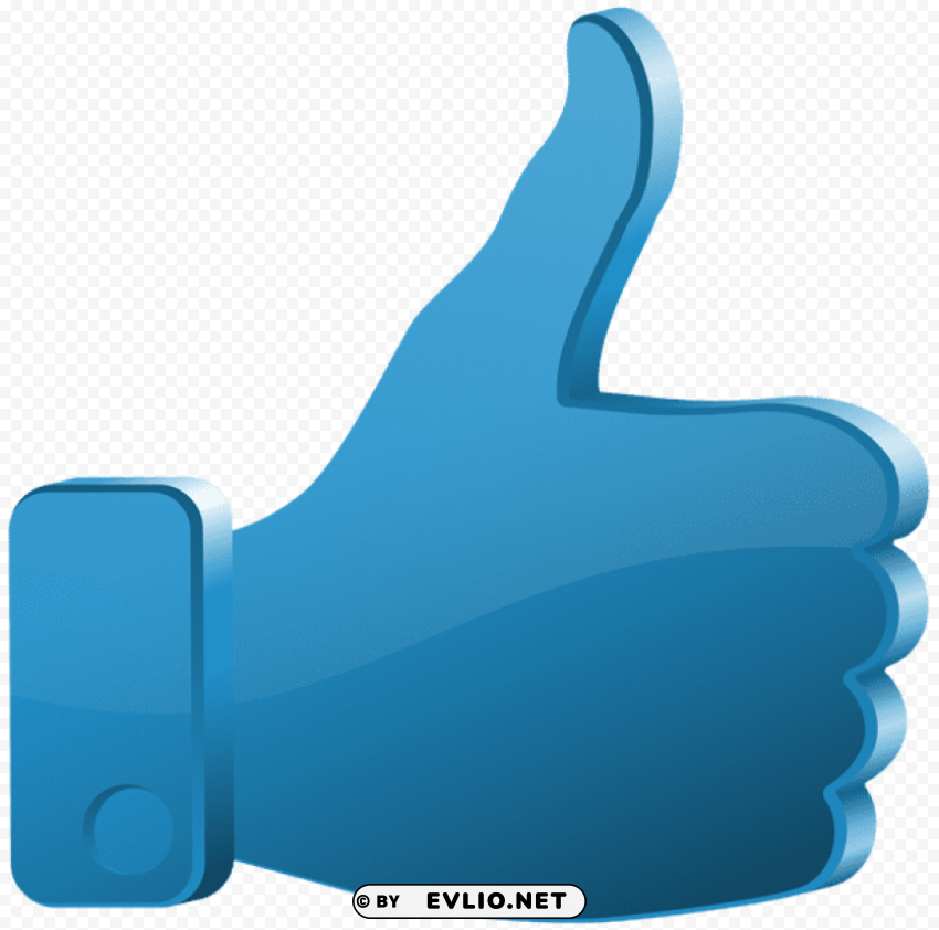 thumbs up blue PNG transparent designs for projects