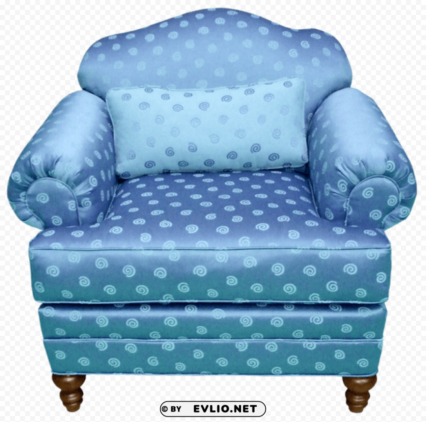 transparent blue arm chair Clear background PNG images bulk clipart png photo - 4221cef0