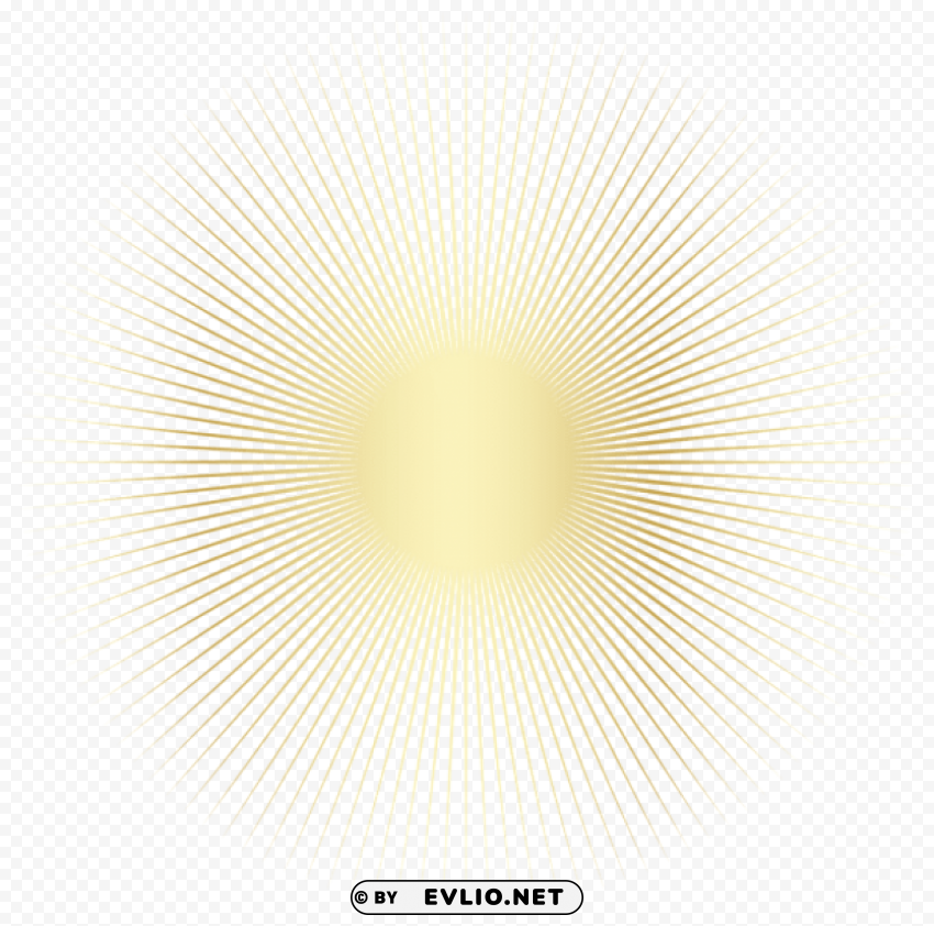 transparent gold sun decorpicture HighResolution Isolated PNG with Transparency