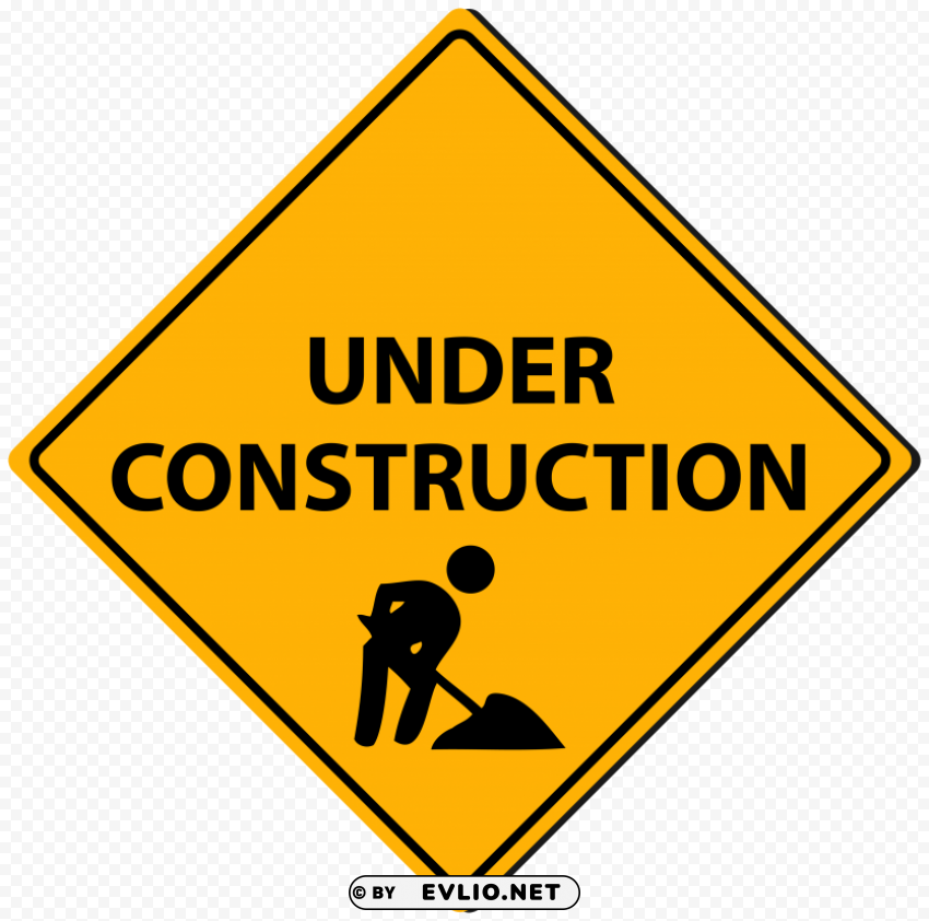triangle under construction sign PNG files with no backdrop wide compilation