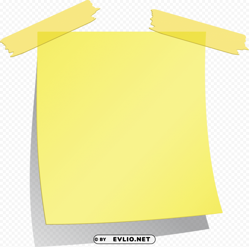 yellow sticky notes PNG cutout