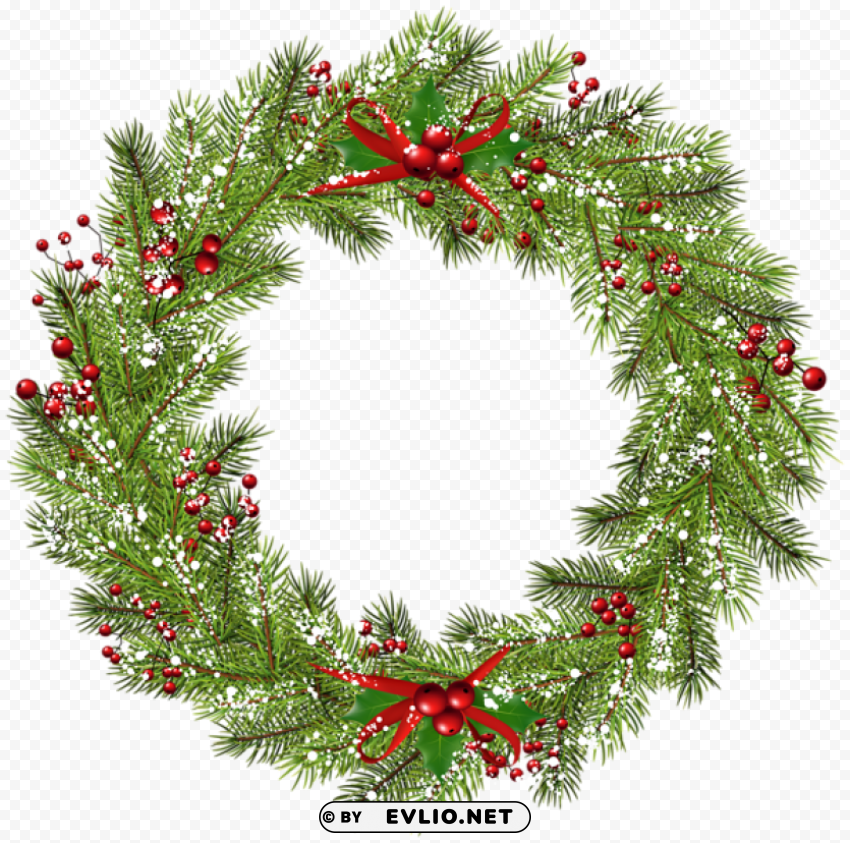 christmas wreath Transparent Background Isolation in HighQuality PNG