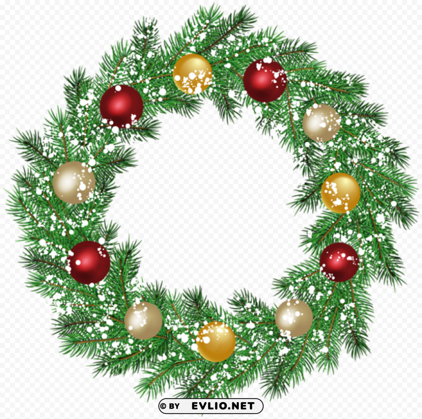 christmas wreath Transparent Background PNG Isolated Art