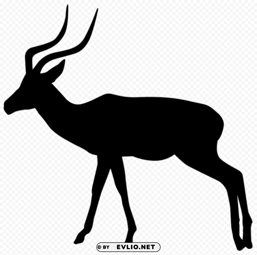 gazelle silhouette PNG with no background for free