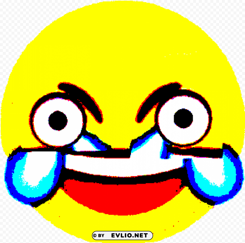 open eye crying laughing emoji Isolated Item on Clear Transparent PNG