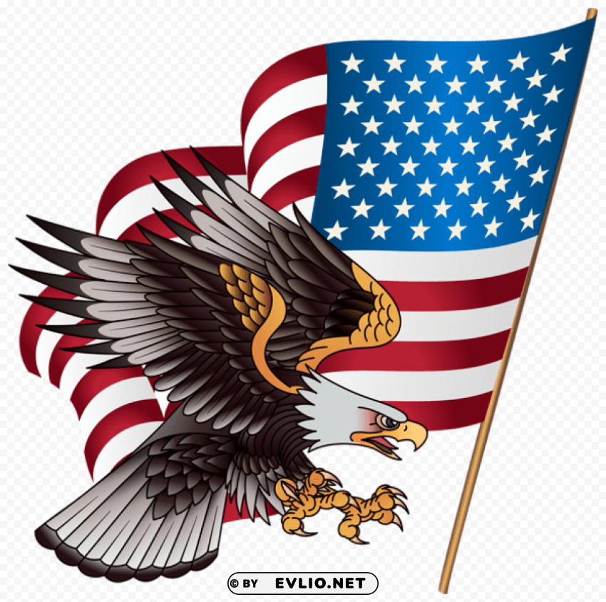 american eagle transparent Clear Background PNG Isolated Graphic Design