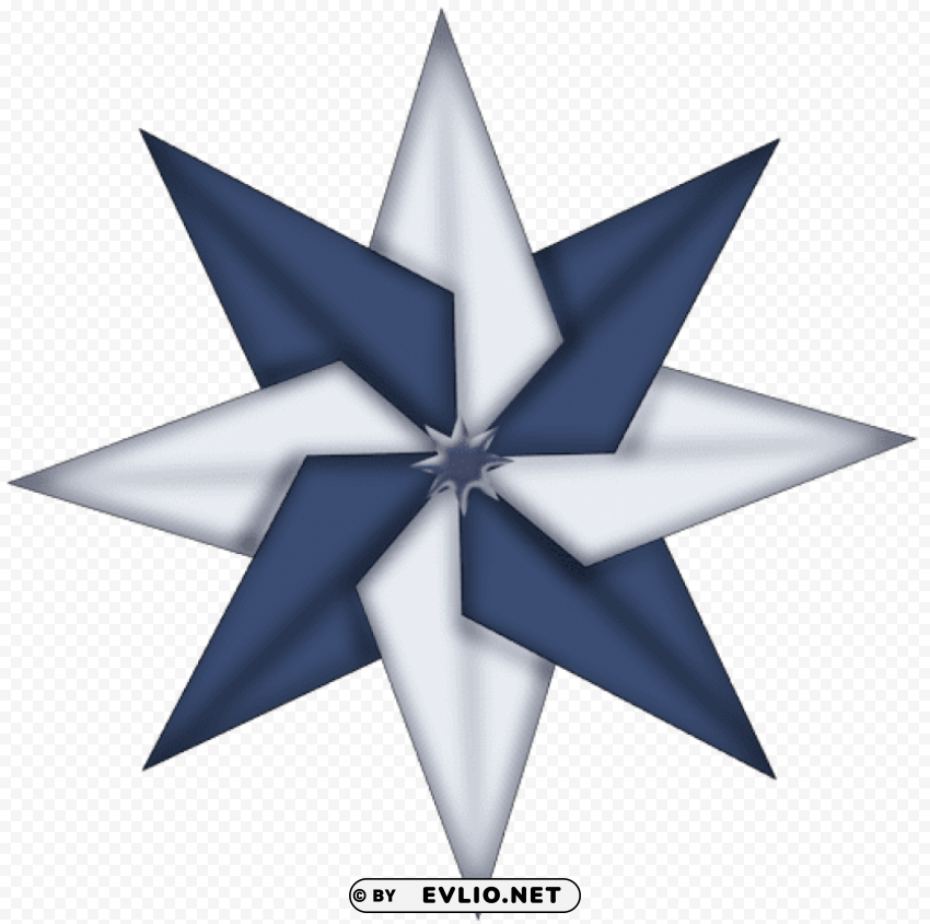 christmas blue star ornament PNG transparent elements complete package