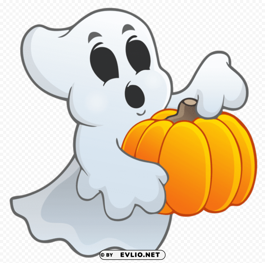 halloween ghost with pumpkin PNG no background free