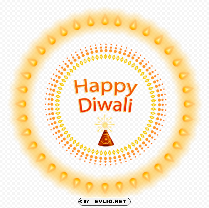 happy diwali decoration PNG Isolated Design Element with Clarity