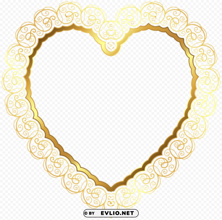 Heart Border Transparent PNG Isolated Graphic Detail