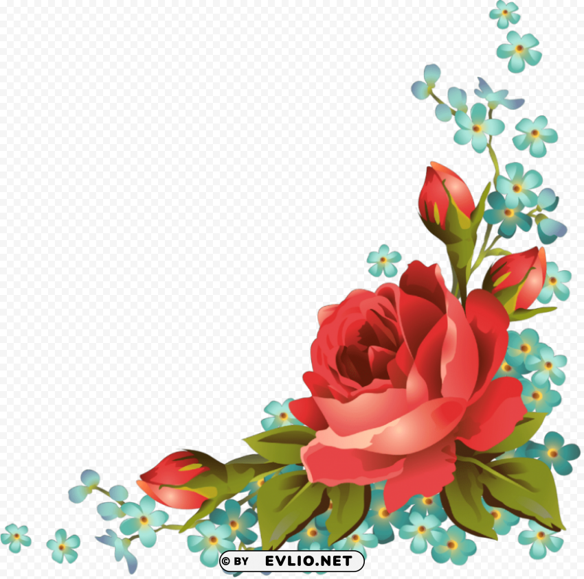 Roses Frames And Borders Isolated Subject With Clear PNG Background