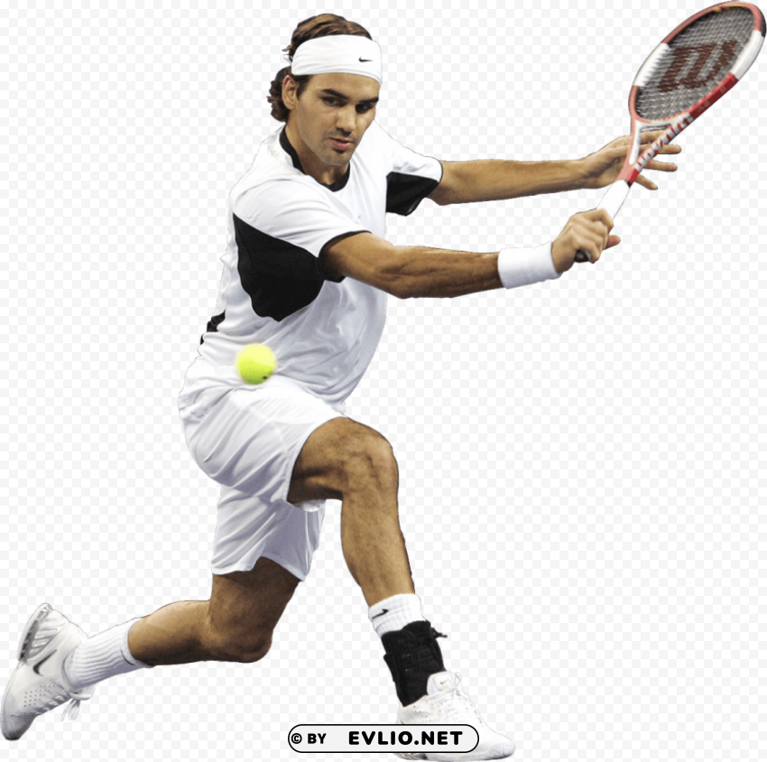 Tennis Player Man ClearCut Background PNG Isolation