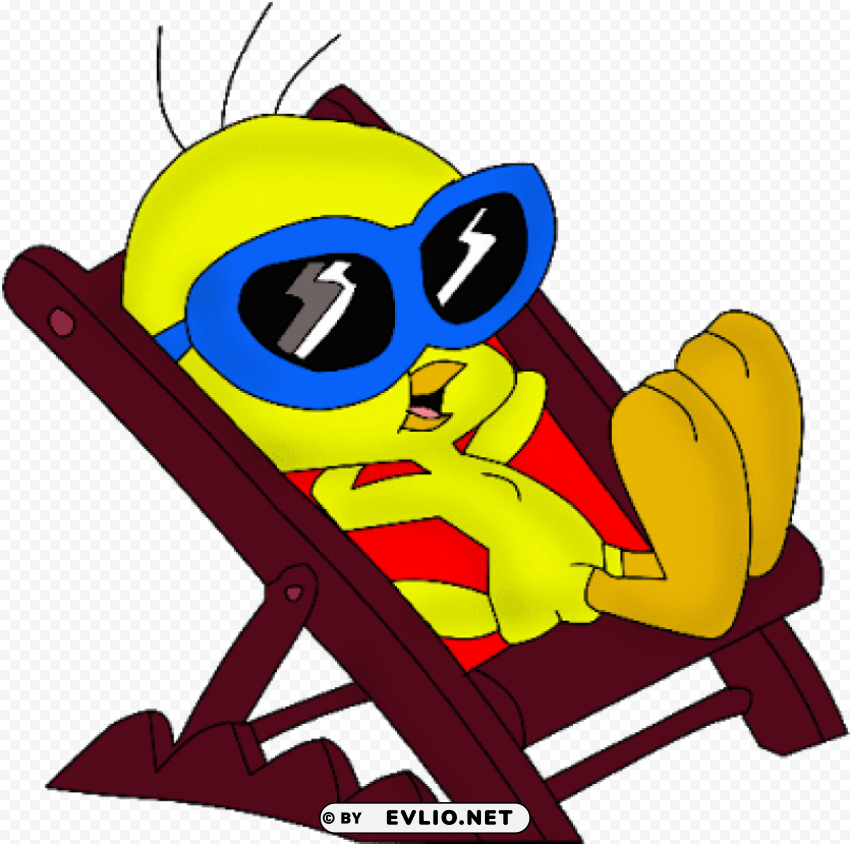 tweety bird with sunglasses PNG images without BG