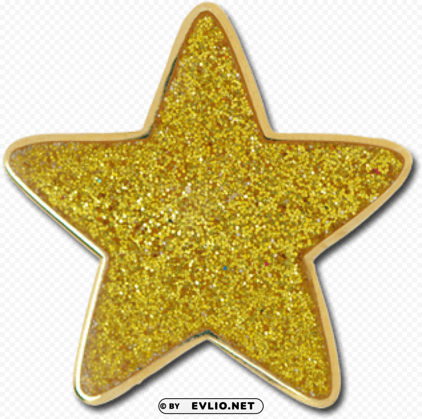 gold glitter star PNG Image Isolated with Transparency