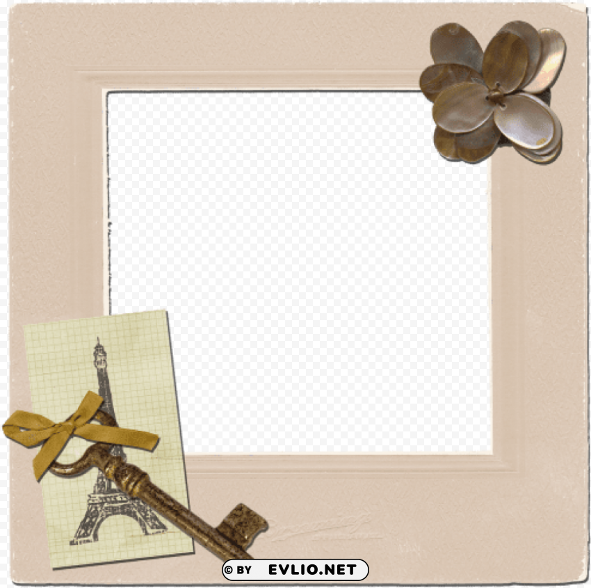 paris photo frame transparent PNG images with alpha transparency free