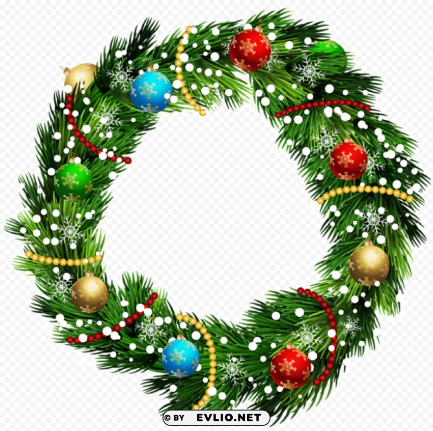 christmas wreath Transparent background PNG clipart