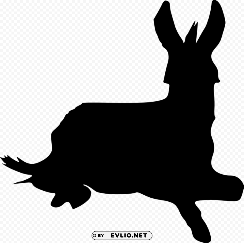 donkey silhouette HighQuality PNG Isolated on Transparent Background