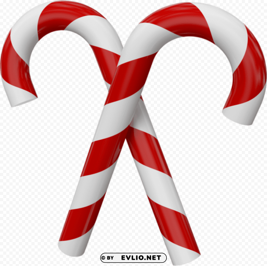 large christmas candy canes Transparent PNG download
