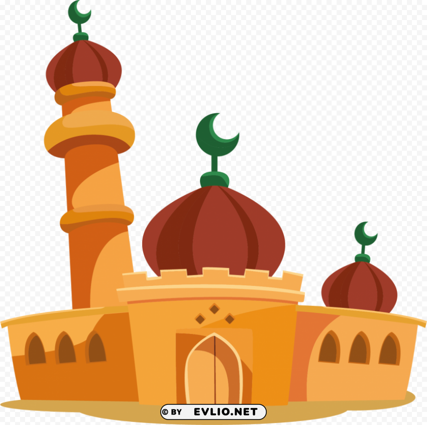Mosque vector PNG Isolated Design Element with Clarity