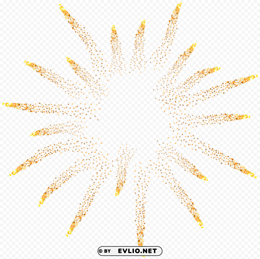 yellow fireworks Isolated Object on Transparent PNG