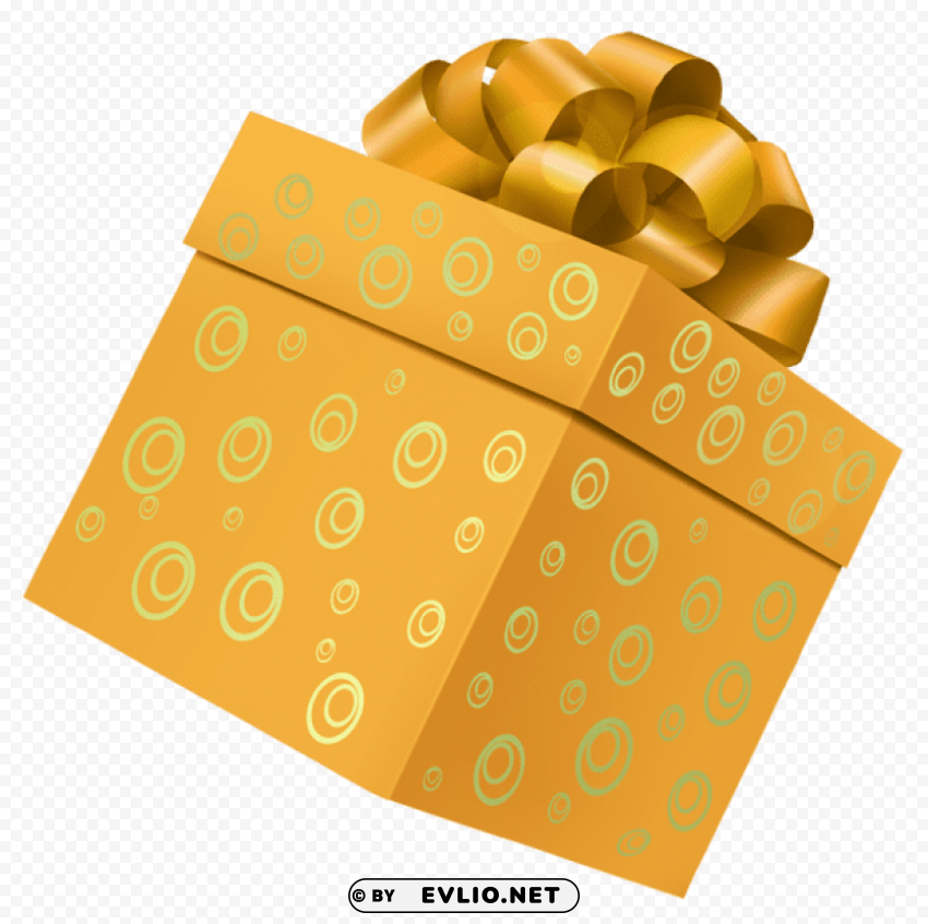 yellow gift box High-quality transparent PNG images comprehensive set