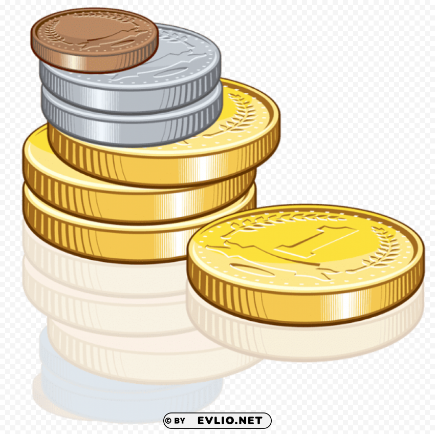 coins Transparent Background PNG Isolated Icon