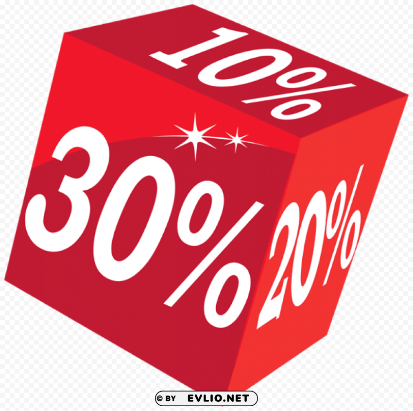 discount cube Isolated Character with Clear Background PNG clipart png photo - 19319eb1