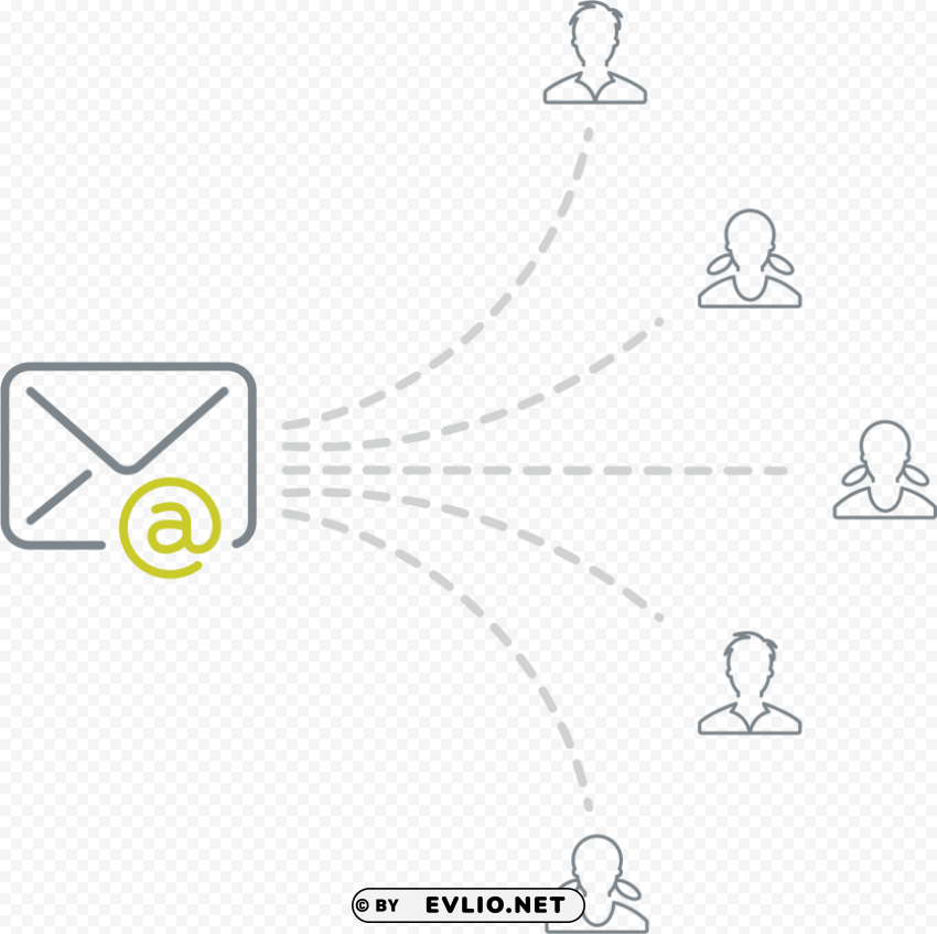 email marketing white icons Isolated Graphic in Transparent PNG Format