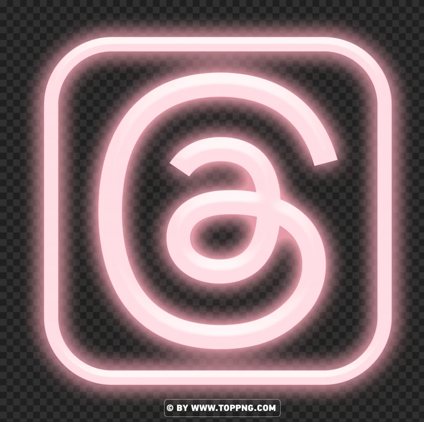 Free Pink Threads Neon Logo App Isolated Icon in HighQuality Transparent PNG - Image ID 5363c588