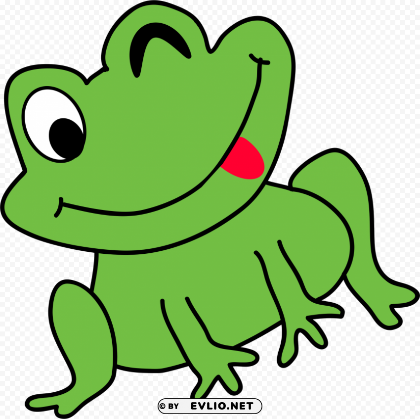 frog Isolated Graphic on Clear Transparent PNG
